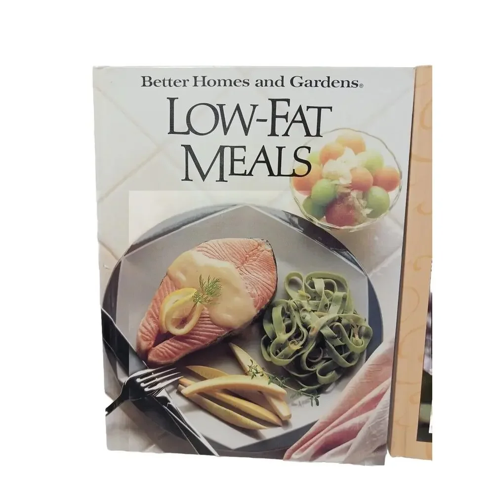 2 COOK BOOKS  Low Carb LOW-FAT MEALS Dessert Hardcover Healthy Easy Cooking